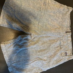Patagonia linen shorts chambray